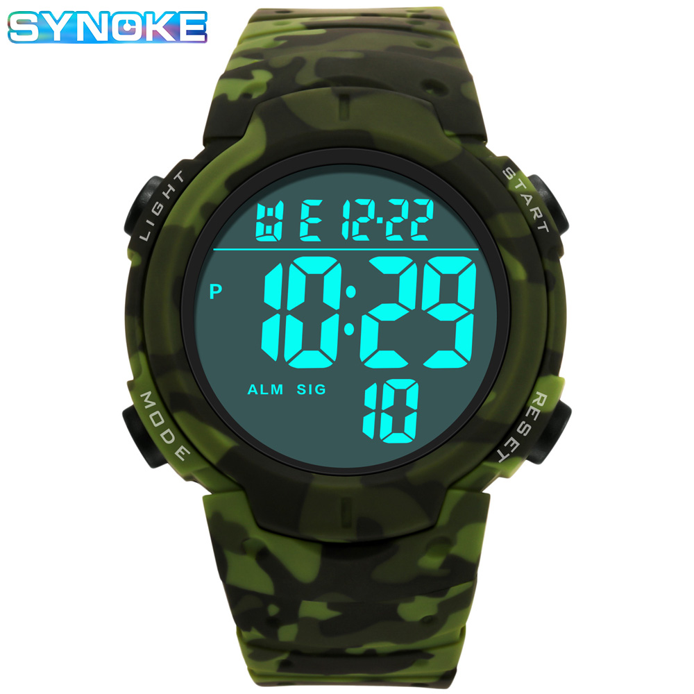 Canvas Strap Watch - Camouflage Electronic Watch Men SYNOKE Brand