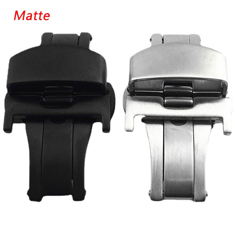 Butterfly Clasp Deployant - Matte Stainless Steel Butterfly Button 18mm