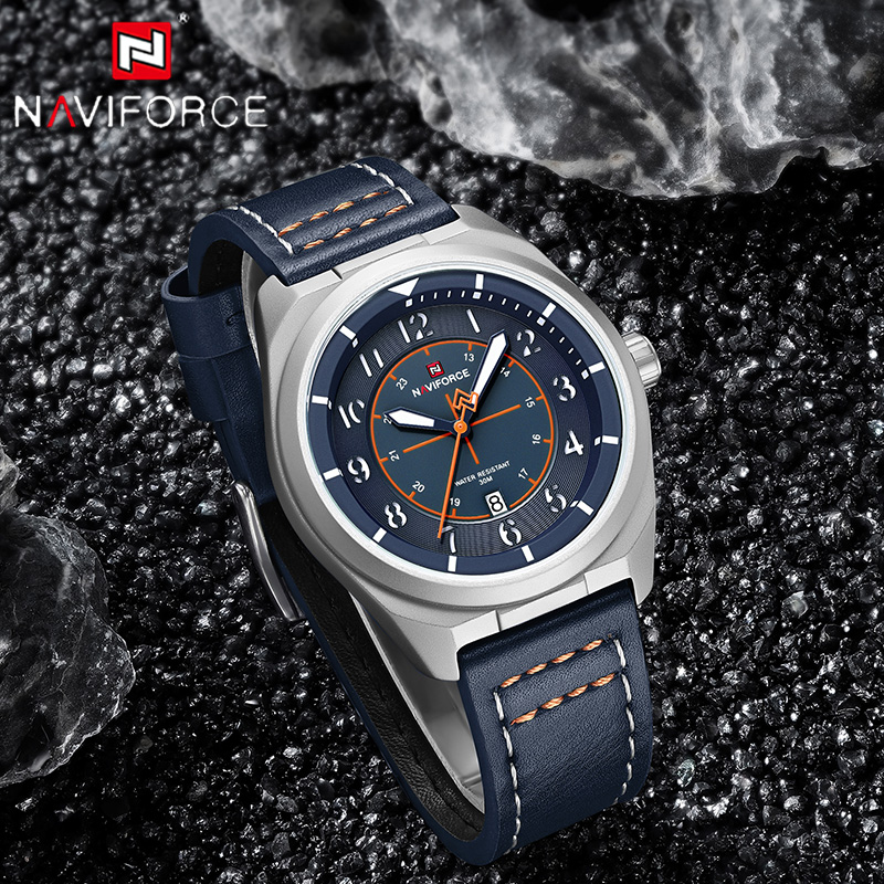 NAVIFORCE Man Quartz Watch 3AT - đánh giá và giá Leather Watch Band Men