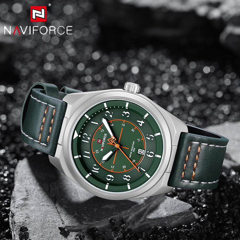 NAVIFORCE Man Quartz Watch 3AT - đánh giá và giá Leather Watch Band Men