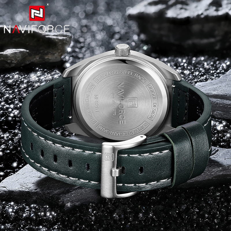 NAVIFORCE Man Quartz Watch 3AT - đánh giá và giá Leather Watch Band Men