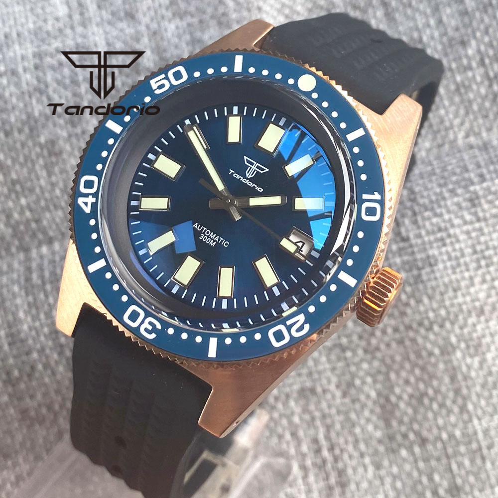 Tandorio 62 MAS CUSN8 Đồng Ngu - đánh giá và giá Rubber Strap Diver
