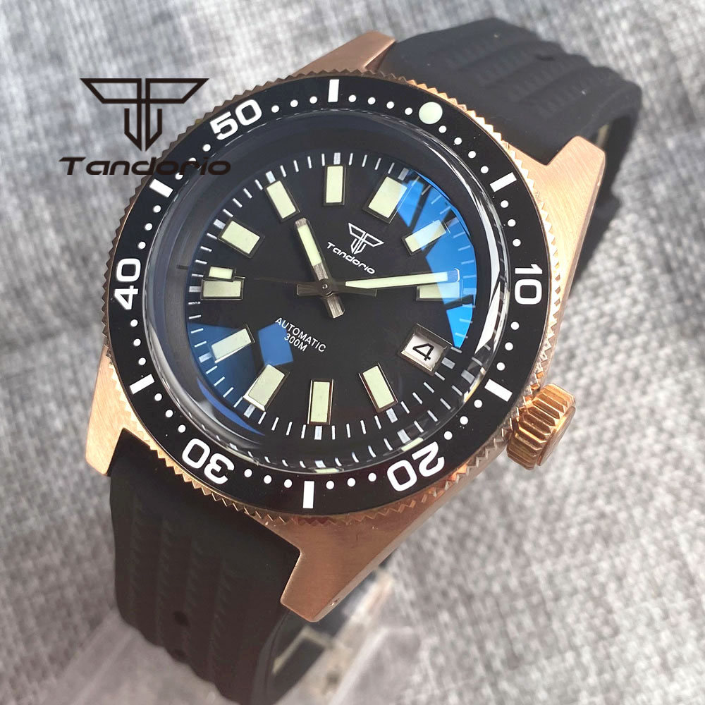 Tandorio 62 MAS CUSN8 Đồng Ngu - đánh giá và giá Rubber Strap Diver