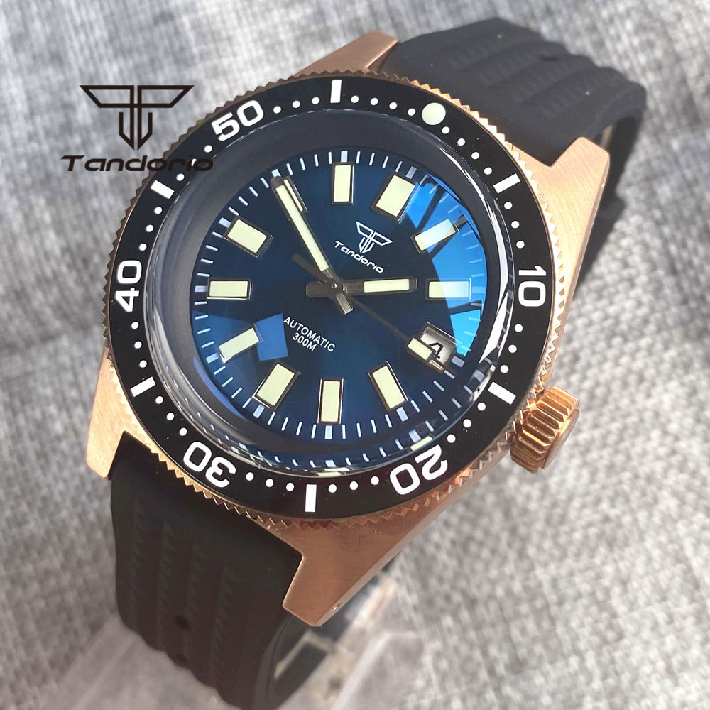 Tandorio 62 MAS CUSN8 Đồng Ngu - đánh giá và giá Rubber Strap Diver