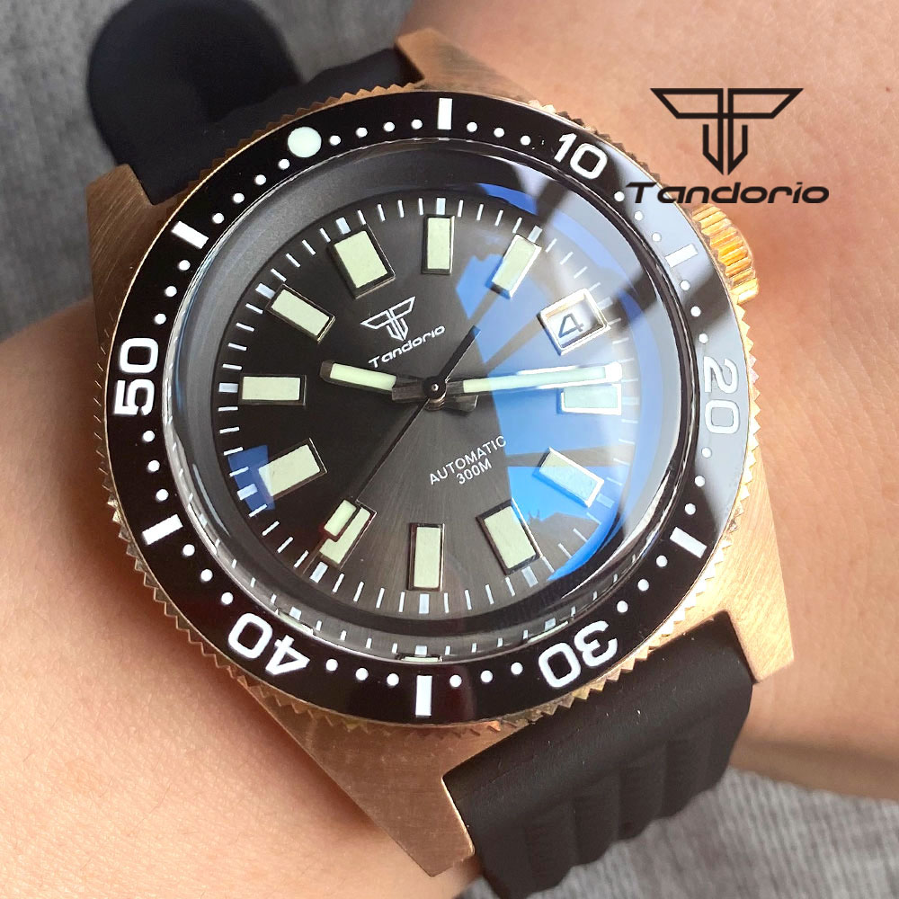 Tandorio 62 MAS CUSN8 Đồng Ngu - đánh giá và giá Rubber Strap Diver