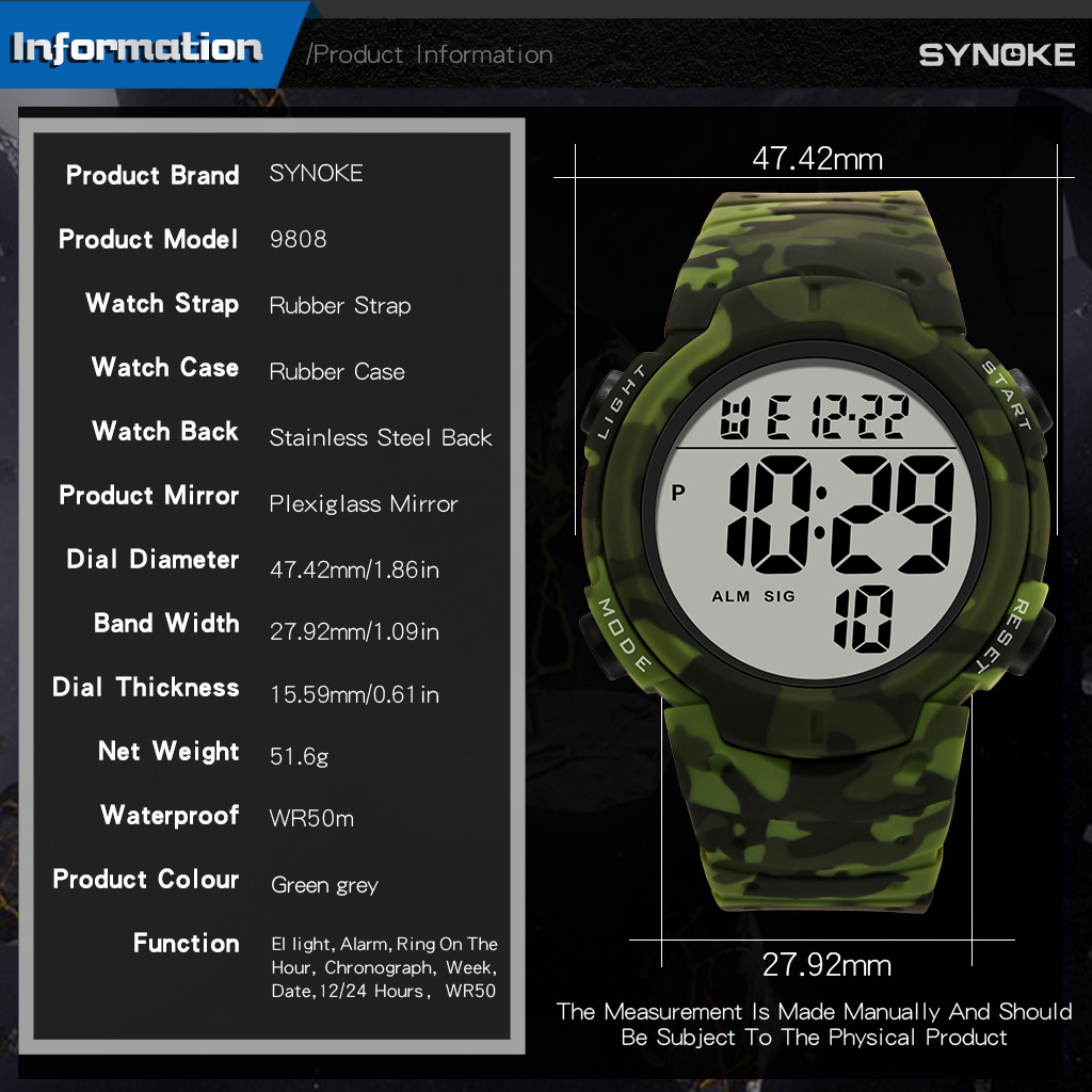 Camouflage Electronic Watch Me - đánh giá và giá Canvas Strap Watch