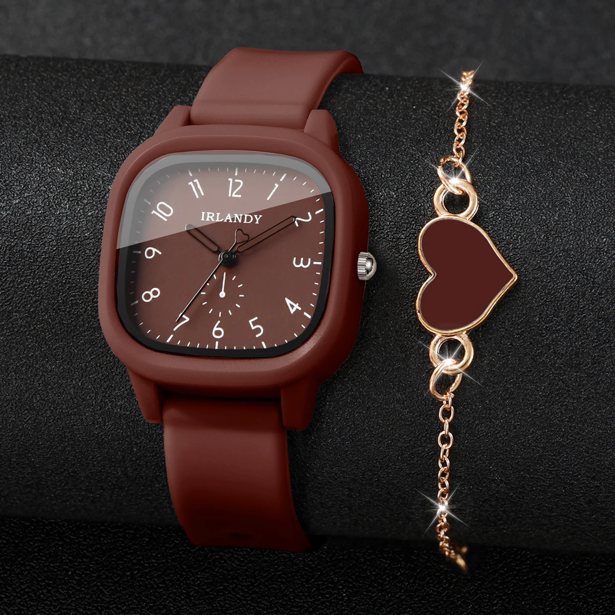 4PCS Fashion Square Women Quar - đánh giá và giá Silicone Band Women