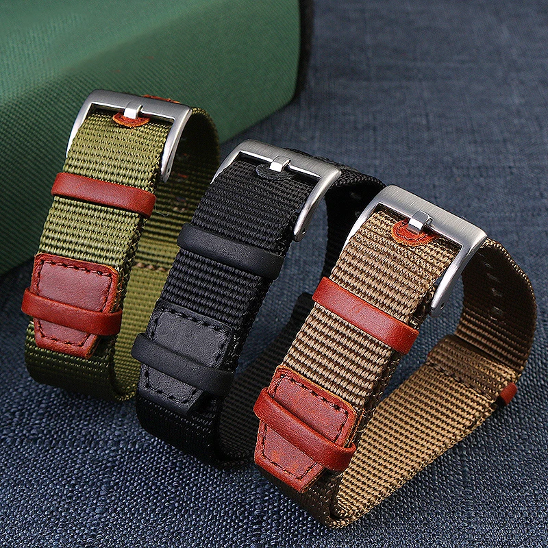 High quality  Nylon 20mm 22mm  - đánh giá và giá Suede Strap Watch