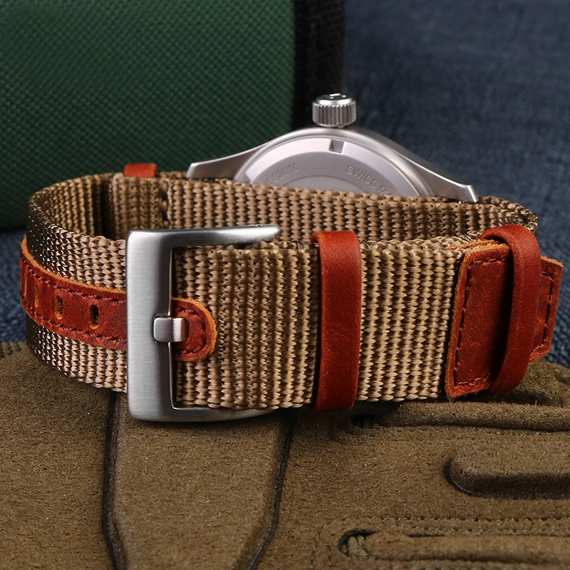 High quality  Nylon 20mm 22mm  - đánh giá và giá Suede Strap Watch