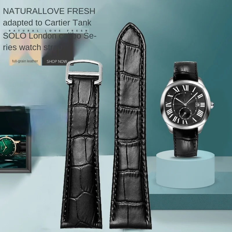 Watchband Genuine Leather Watc - đánh giá và giá Cartier Watch Tank