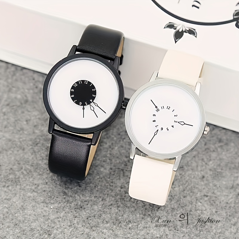 1PC Personality Concept Black  - đánh giá và giá Canvas Strap Watch