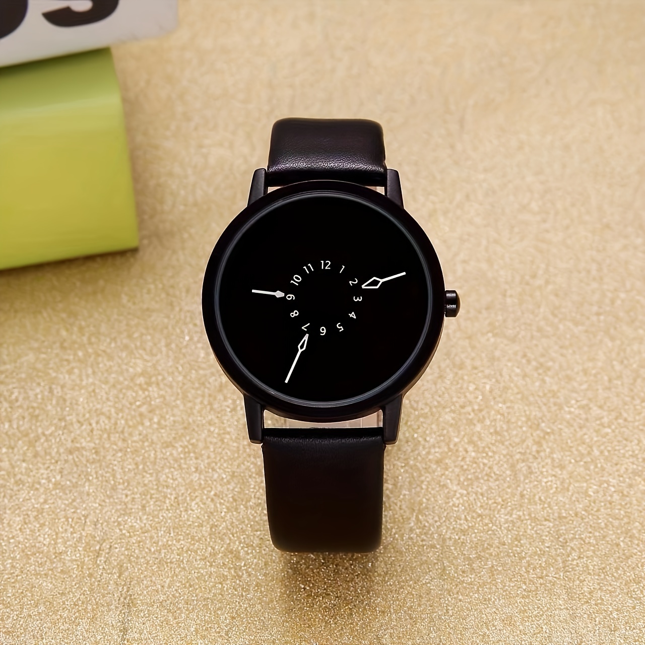 1PC Personality Concept Black  - đánh giá và giá Canvas Strap Watch