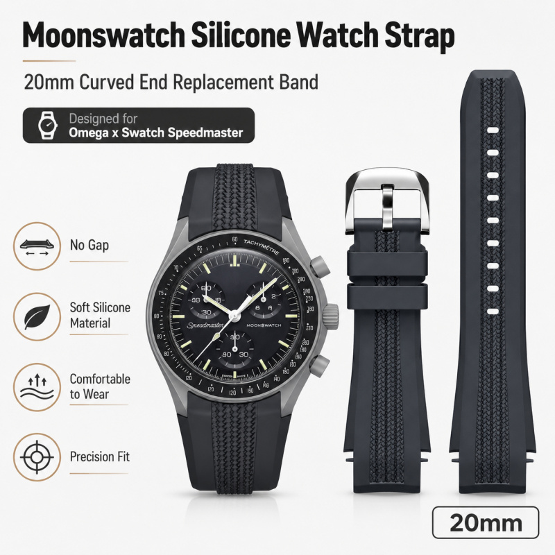 20mm Curved End No Gap Silicon - đánh giá và giá Omega Watch Speedmaster